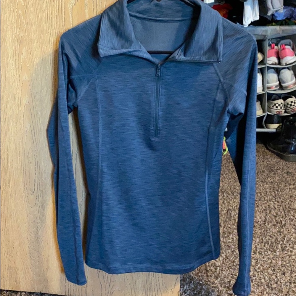 gray quarter-zip